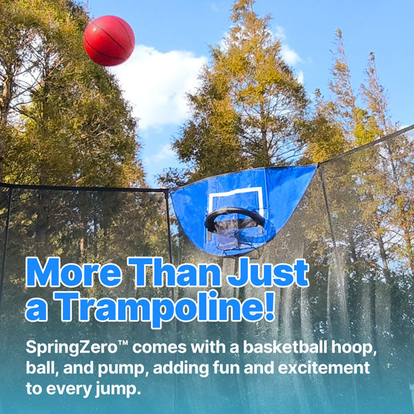 LeJump Springzero 12' Heavy Duty Springless Trampoline with Basketball ...