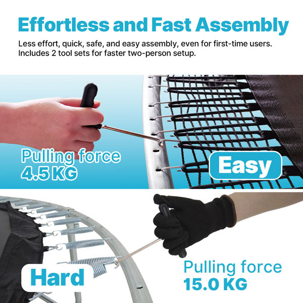 LeJump Springzero 12' Heavy Duty Springless Trampoline with Basketball ...